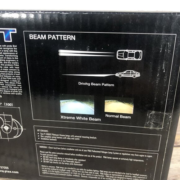 NEW PIAA P-1000 XT 55W Xtreme White Beams Fog Lights Silver Housing Chrome Trim - Picture 7 of 9